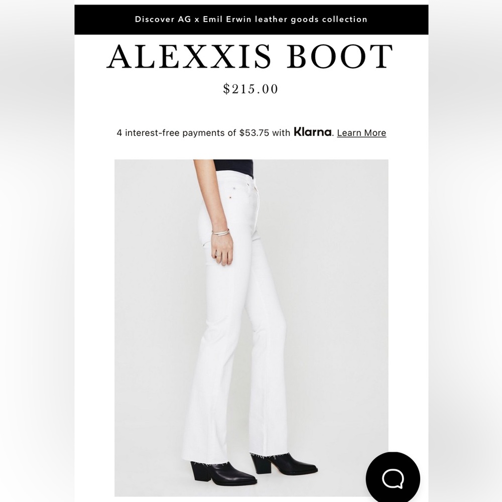 Ag Alexxis high rise bootcut size 27 worn once